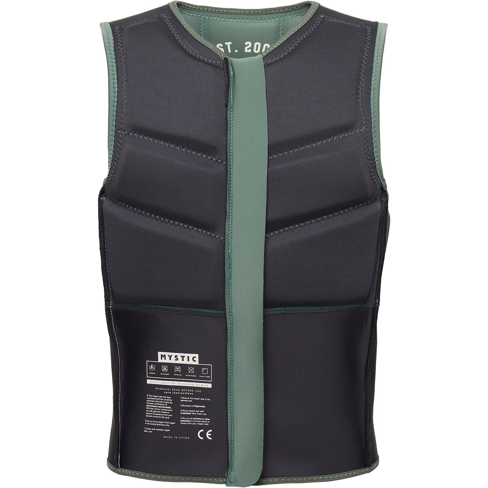 2025 Mystic Herre Star Front Zip Kite Impact Vest 35005.23023 - Dark Olive